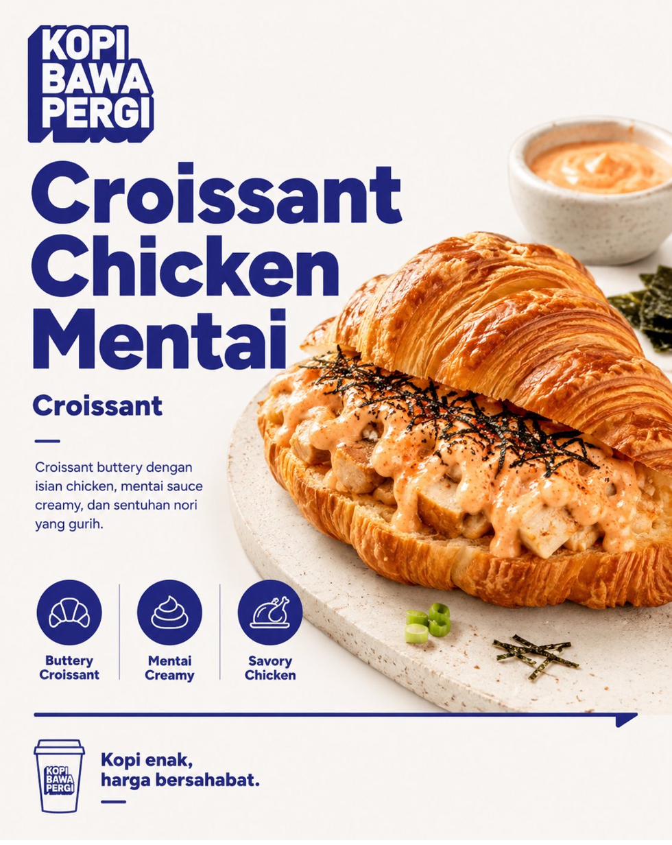 Croissant Chicken Mentai - Croissant isi chicken mentai